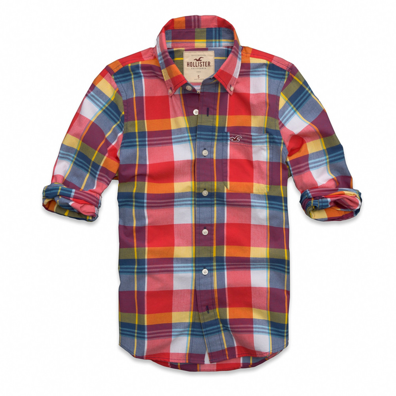Hollister Hombres Pura Algodón Camisa HCO4508